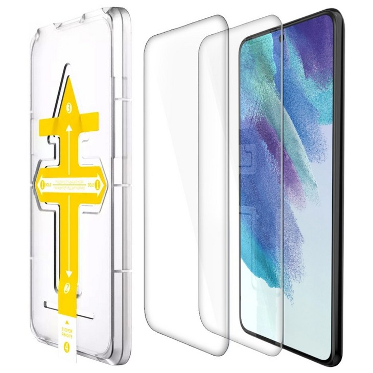 제트스킨 쉽게 붙이는 9H 강화유리 액정보호필름 2매  가이드툴, 1세트