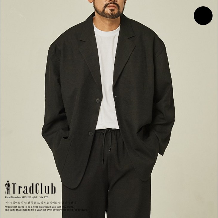 [트래드클럽 본사] 남성용 빅사이즈 오버핏 정장세트 (2XL~5XL)