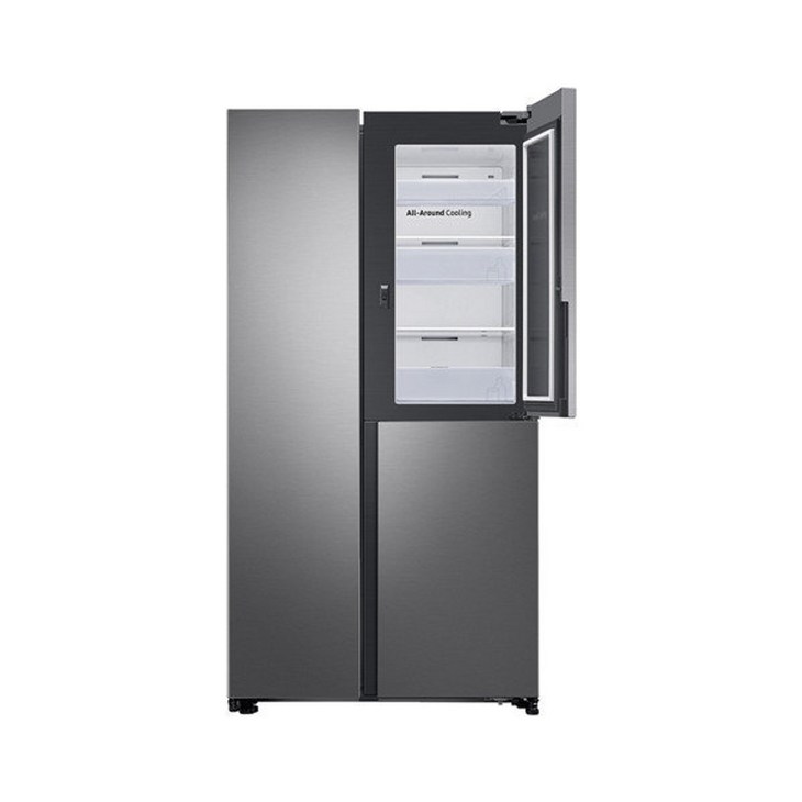 삼성 3도어 푸드쇼케이스 메탈 실버 비스코프 양문형 급속냉장 냉장고