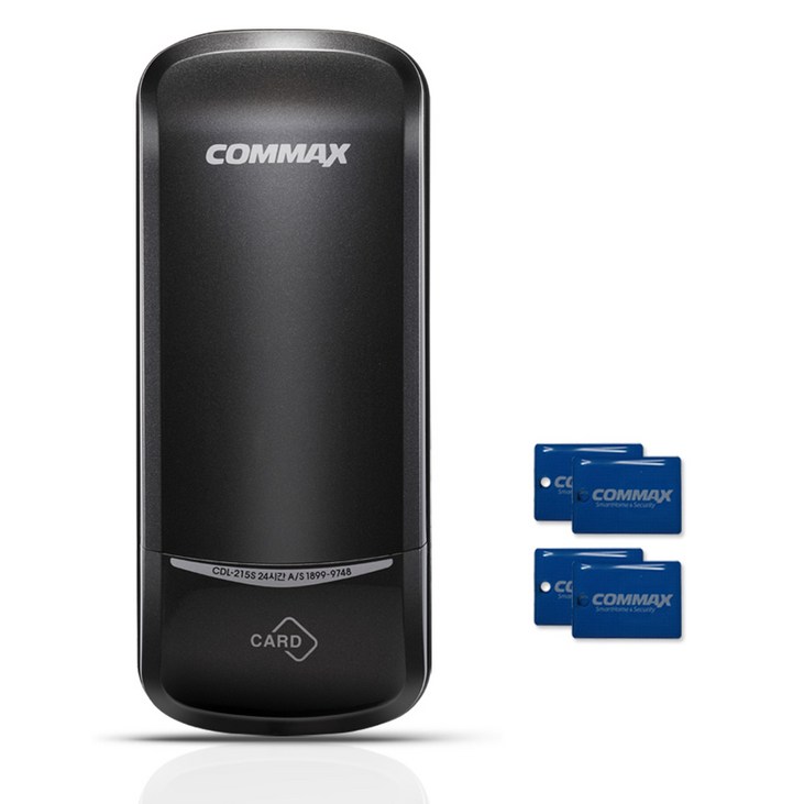 COMMAX 디지털도어락 카드키 4p  비밀번호 마스터번호 기능 도어록
