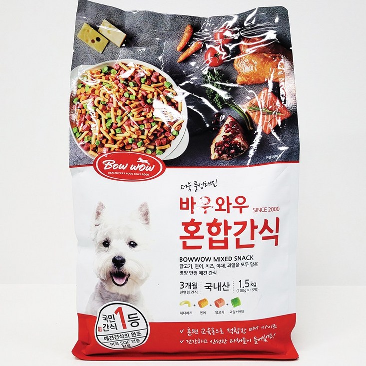 코스트코 바우와우 혼합간식 1.5KG 100G X 15BAG