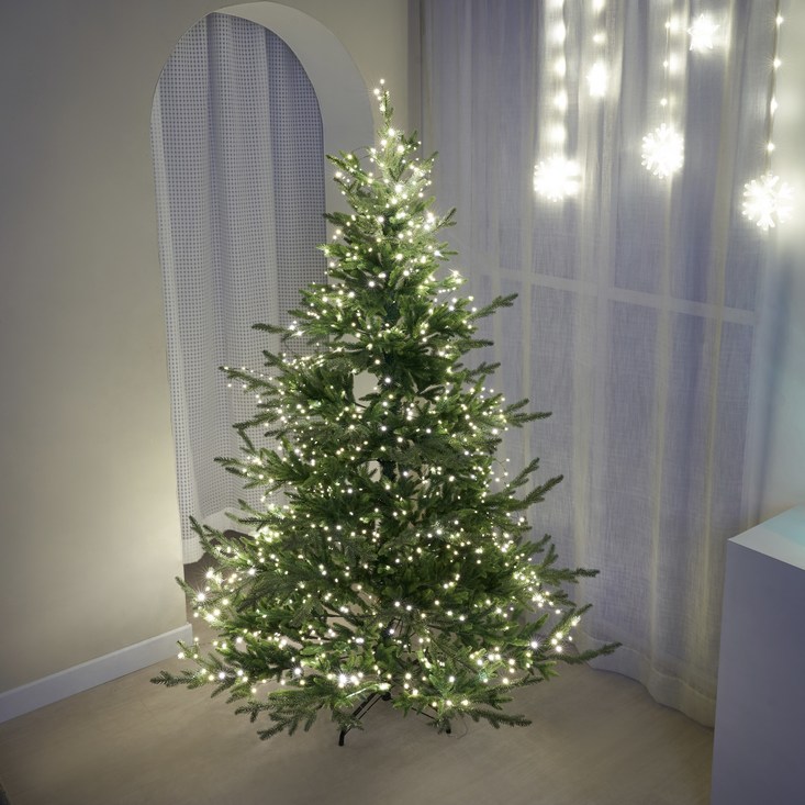 크리스마스 PE 100 오브제 전나무 트리 180cm 지네전구 풀세트