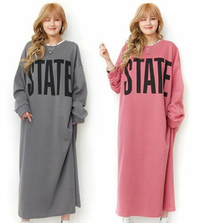 현이네 STATE 롱 원피스 4 컬러 4 XL 55 99 까지 빅사이즈 기모 포함 판매