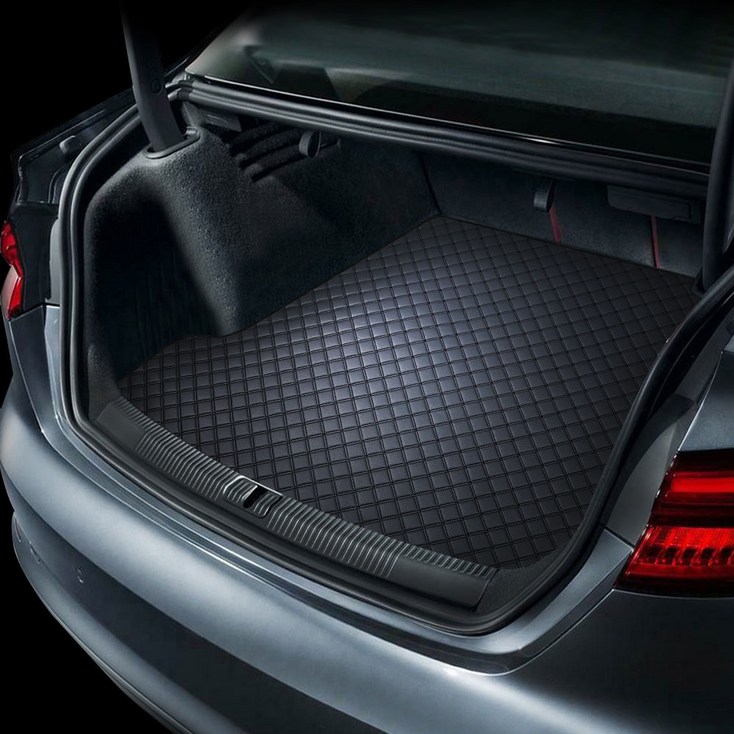 지엠지모터스 퀼팅 가죽 트렁크매트 풀세트, 올블랙, 뉴 SM5임프레션07년10년휘발유