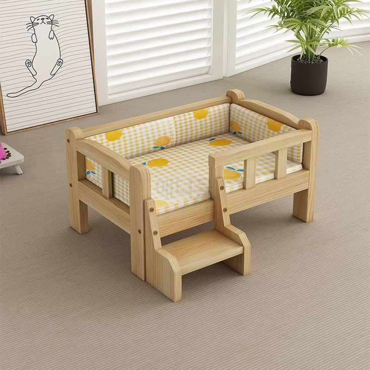 애니율 강아지계단 원목침대 V232