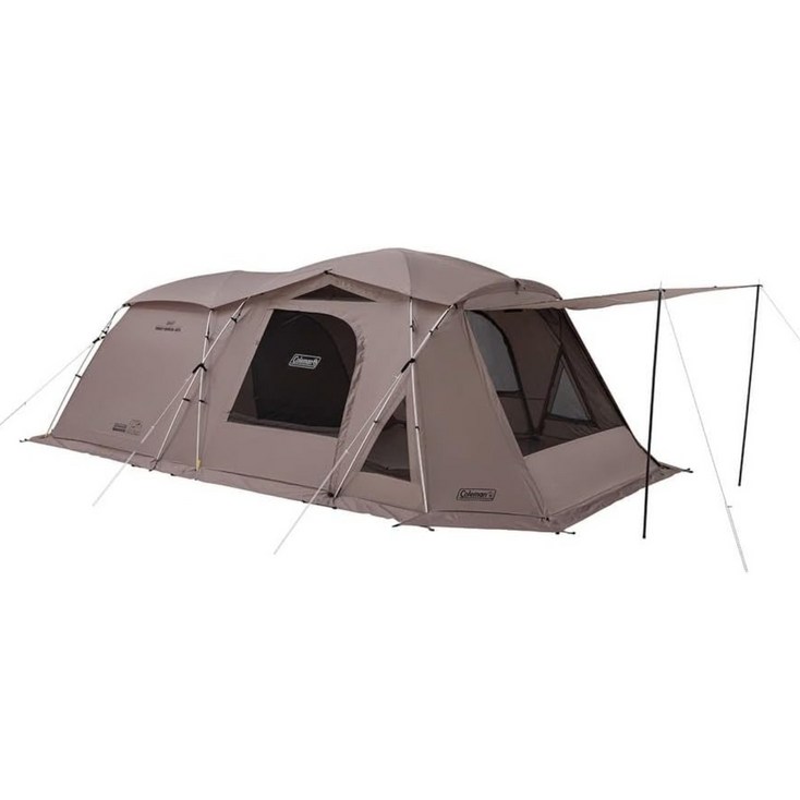 콜맨 Coleman 타프 일체형 패밀리 45인 텐트 투룸 타프 2룸 DX3025 브라운, 브라운, 45