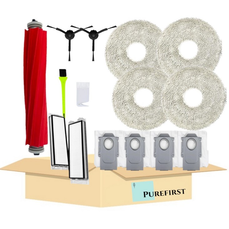 퓨어퍼스트 로보락 Q REVO 소모품 더스트백 물걸레 브러쉬 필터 먼지봉투 호환 전용 기프트팩, 1개