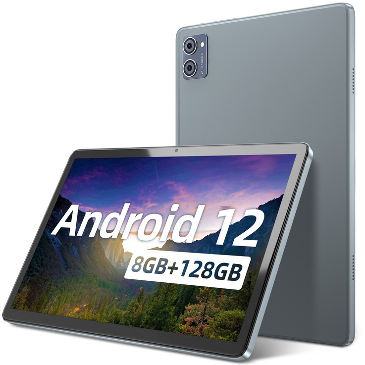 점퍼 태블릿10.1인치8G 128G안드로이드 12가성비태블릿PC슬림Full HD IPS블루투스5.0그레이, grey