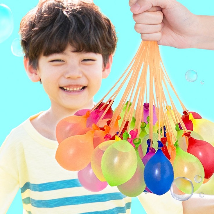 위트렌드 매듭 필요없는 다발 물풍선 물폭탄 제조기, 물풍선 제조기 222개 11세트