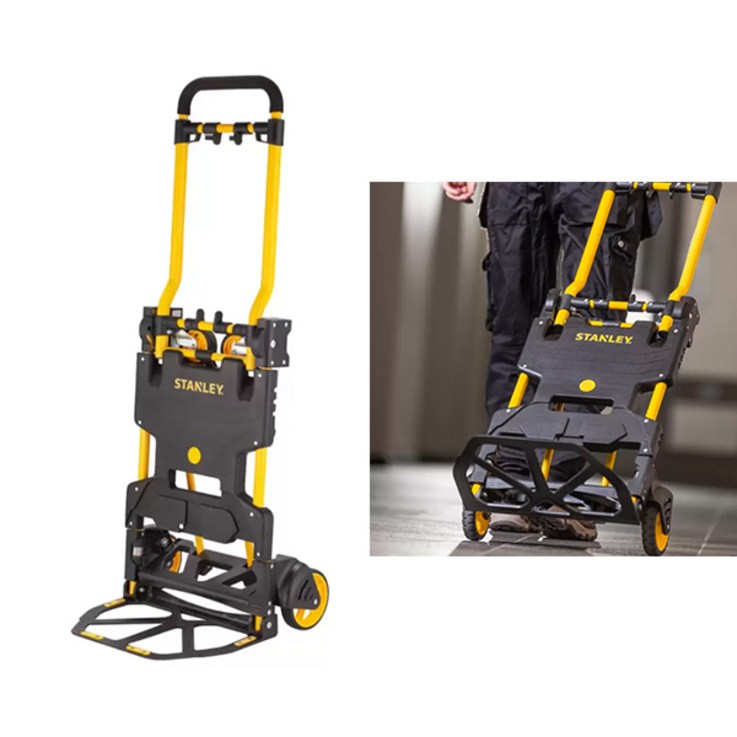 코스트코 2시이전주문당일발송스탠리폴딩핸드트럭변환 가능한 2in1 적재70kg 137kg 3단높이조절 가벼움 접이식 휠플랫폼 겸용 핸드트럭