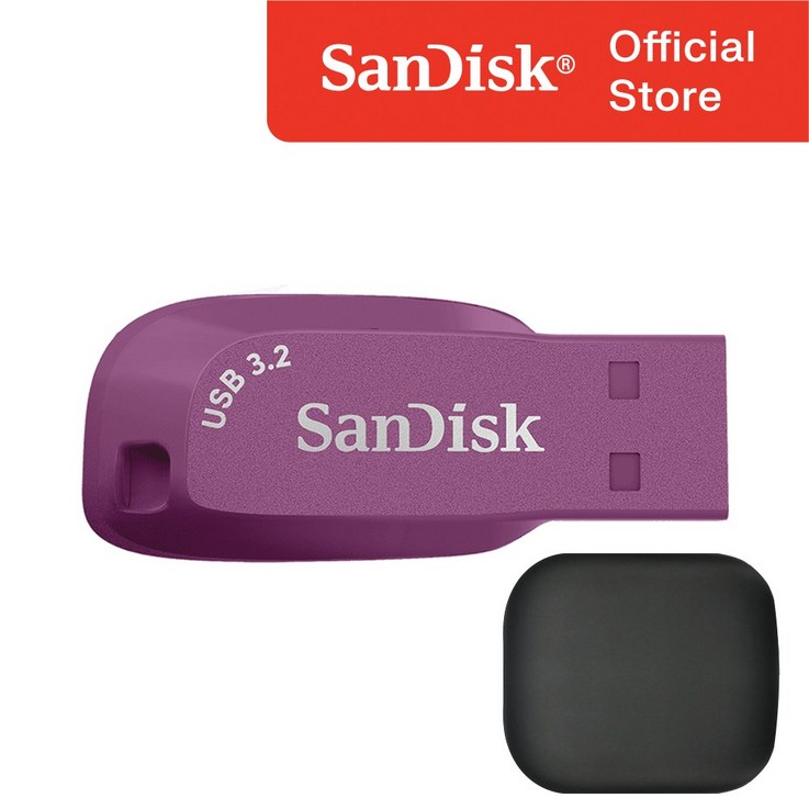 샌디스크 울트라 쉬프트 CZ410 USB 3.2 메모리 / USB 보관 케이스, 128GB, 퍼플