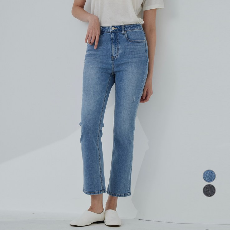 아피나르 슬림핏 세미부츠컷 데일리 데님 아피나르 슬림핏 세미부츠컷 데일리 데님