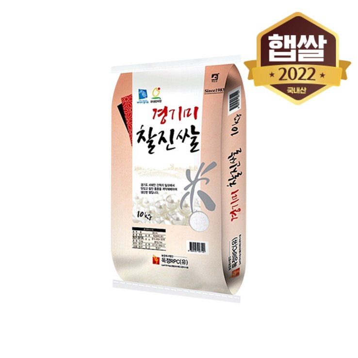 22년 햅쌀 경기미 찰진쌀 특등급 10kg, 1개, 단품