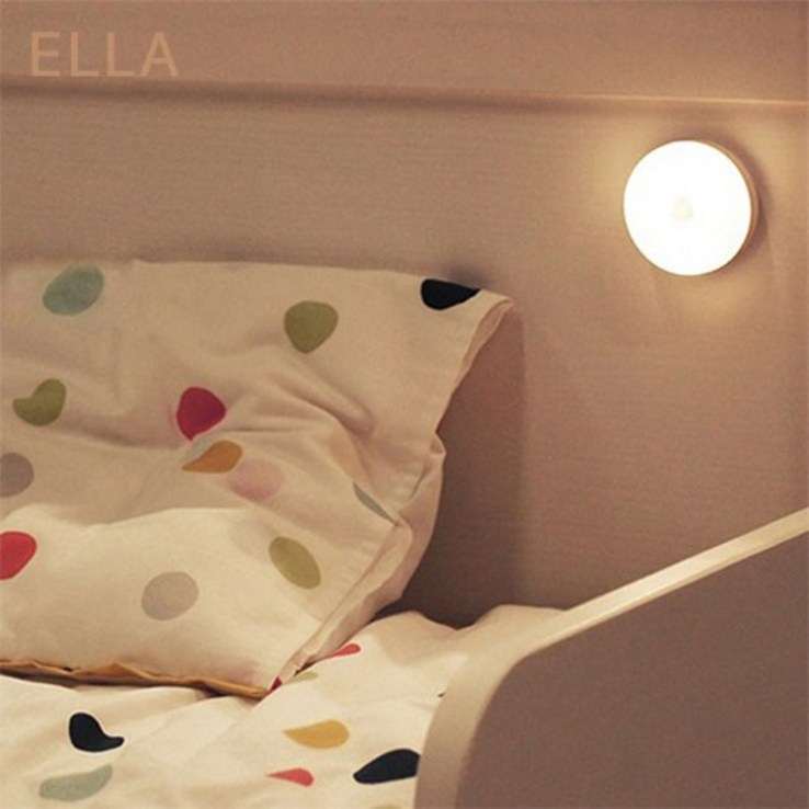 ELLA 무선 LED 충전식 밝기 조절 미니 조명 무드등 수면등 수유등 취침등 자석 부착 붙이는 조명, 화이트주백색