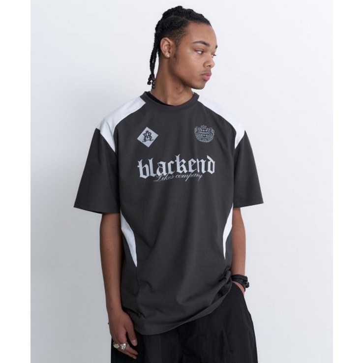 BLACKEND Football T-Shirts Charcoal