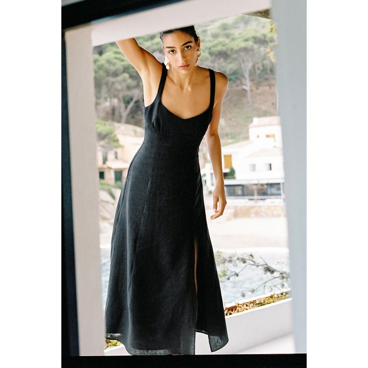 ZARA 자라 린넨 스트랩 롱 원피스 ZARA 자라 린넨 스트랩 롱 원피스