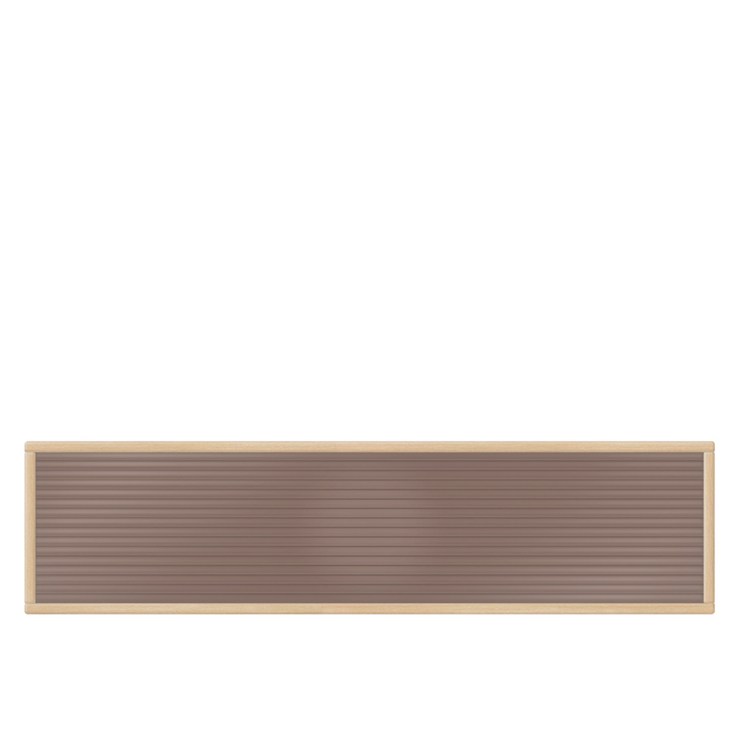 타공판닷컴 클리어 아일랜드 폴리카보네이트 파티션 가로 1200 x 120 x 300 mm, 네츄럴프레임, 브라운패널