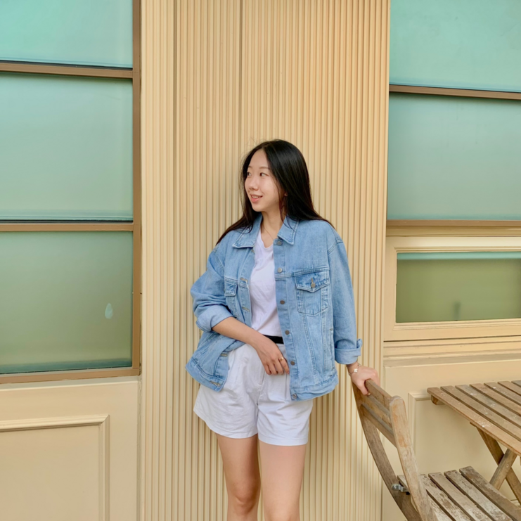아뜰리에 드 SS109 공식 24 FW 후드 탈부착 데님 청자켓