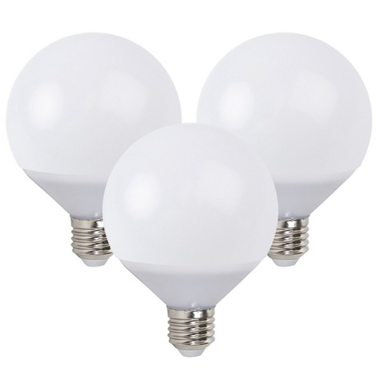 LED 볼전구 컨버터 내장형 숏타입 E26 G80 8W, 전구색, 4개 LED 볼전구 컨버터 내장형 숏타입 E26 G80 8W, 전구색, 4개