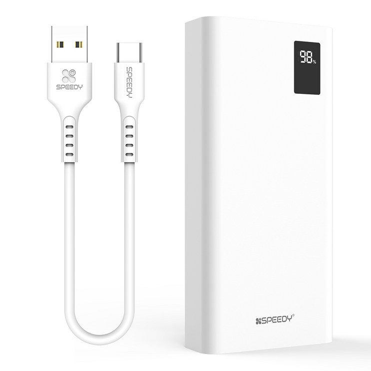 SPEEDY 슬림핏 PD 20W 고속충전 보조배터리 20000mAh 멀티단자 20W C타입 케이블 SPEEDY 슬림핏 PD 20W 고속충전 보조배터리 20000mAh 멀티단자 20W C타입 케이블