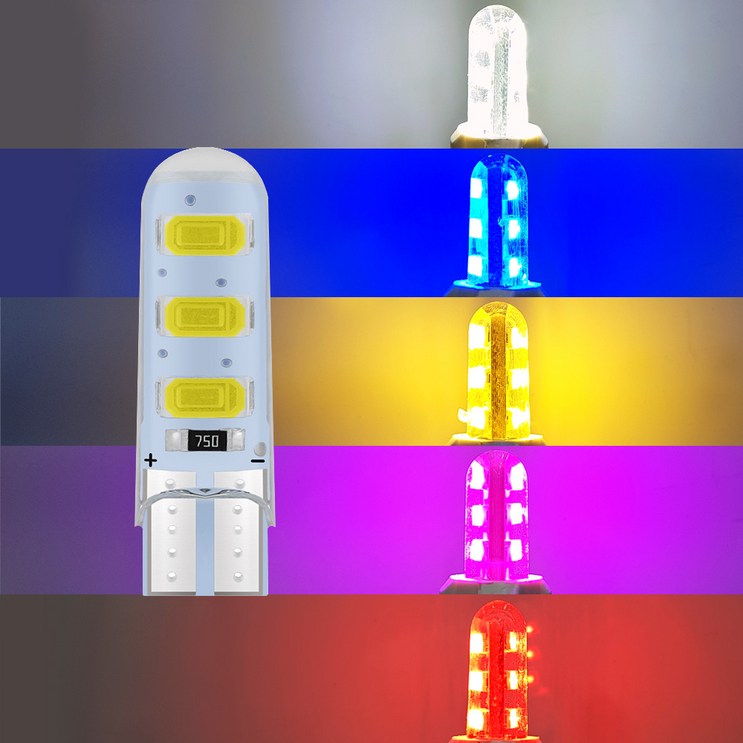 30 광전 자동차 오토바이 T10전구 5760 6구 에폭시 LED 실내등 미등 풋등 번호판등, 레드, 1개