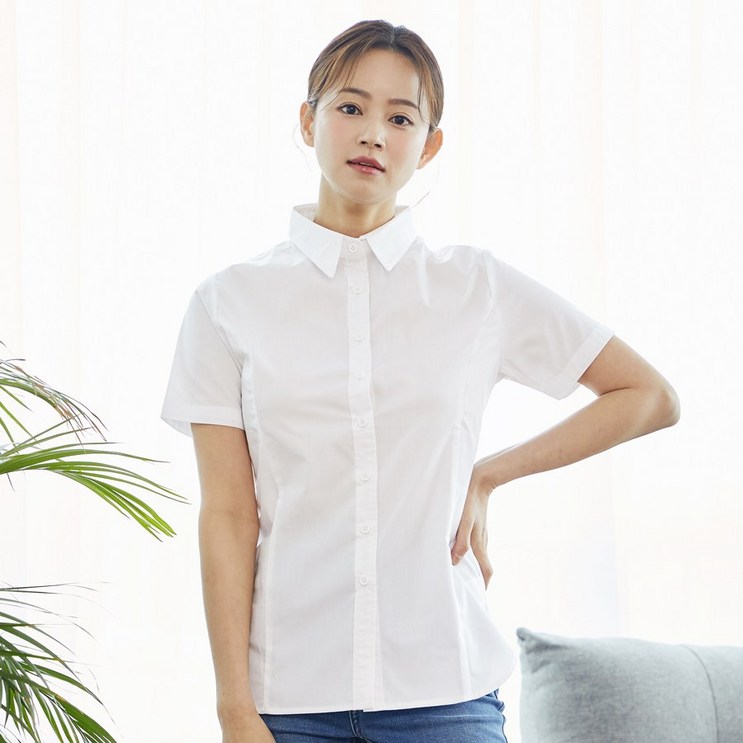 유니스토어 반팔 면혼방 남여 셔츠블라우스 3color 유니스토어 반팔 면혼방 남여 셔츠블라우스 3color