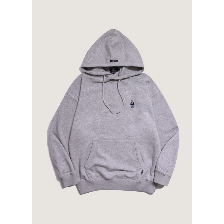 후아유 WHMHD1217U MELANGE GRAY 스티브 자수 후드티노기모