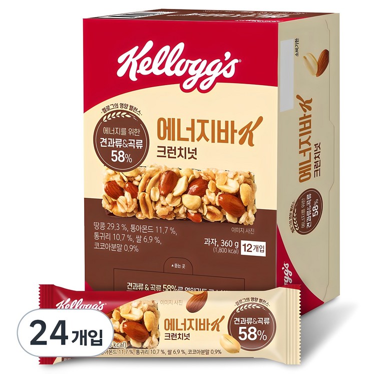 켈로그 에너지바K 크런치넛 켈로그 에너지바K 크런치넛