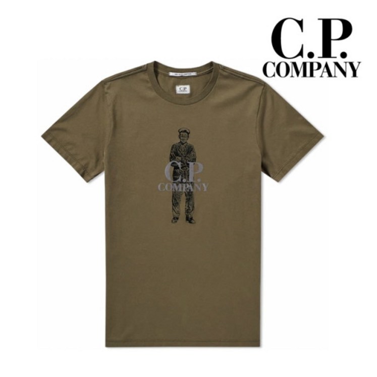 CP컴퍼니 남성 로고 프린팅 반팔티 05CMTS119A000444G922