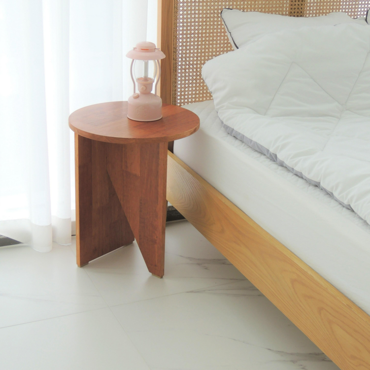 유노이아 침대 협탁 & 보조 테이블 ( 월넛 , 원색 ), 원색