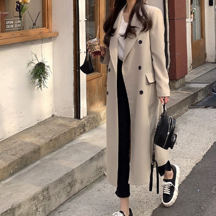 라우드 포에버 베이직 롱코트 더블자켓 44110