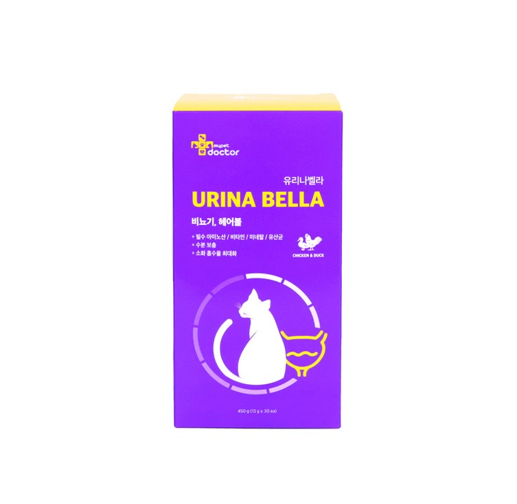마이펫닥터 고양이 유리나벨라 신장 결석 영양제 450g, 1개, 비뇨, 요로결석, 닭고기오리
