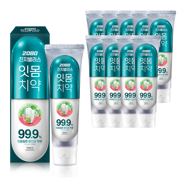 2080 진지발리스 허벌민트 잇몸치약