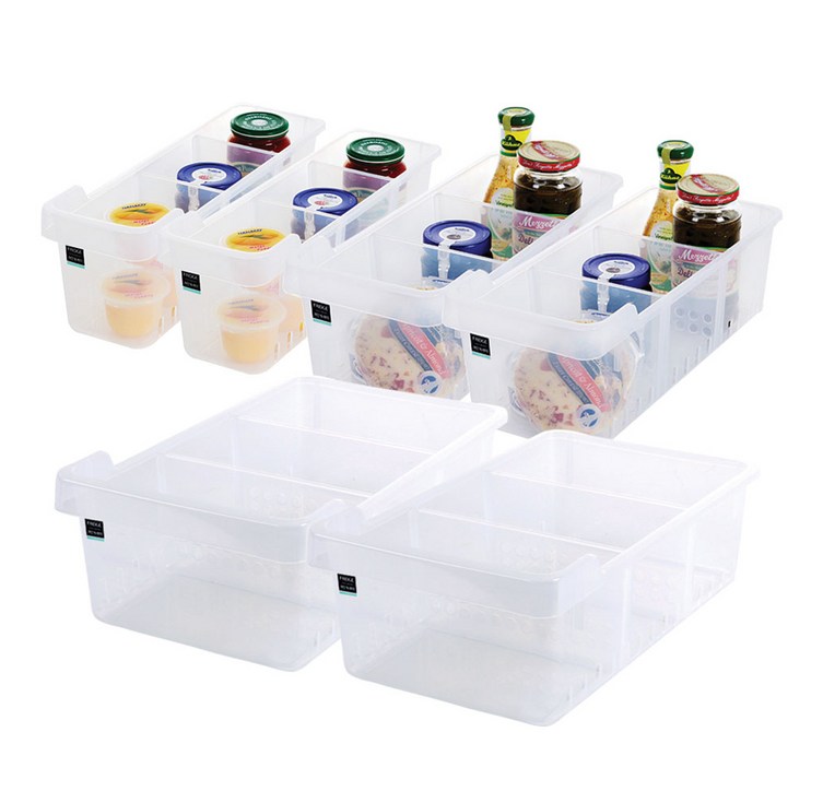 창신리빙 냉장고 오픈 저안트레이 3종 x 2p 세트, 투명, 1개