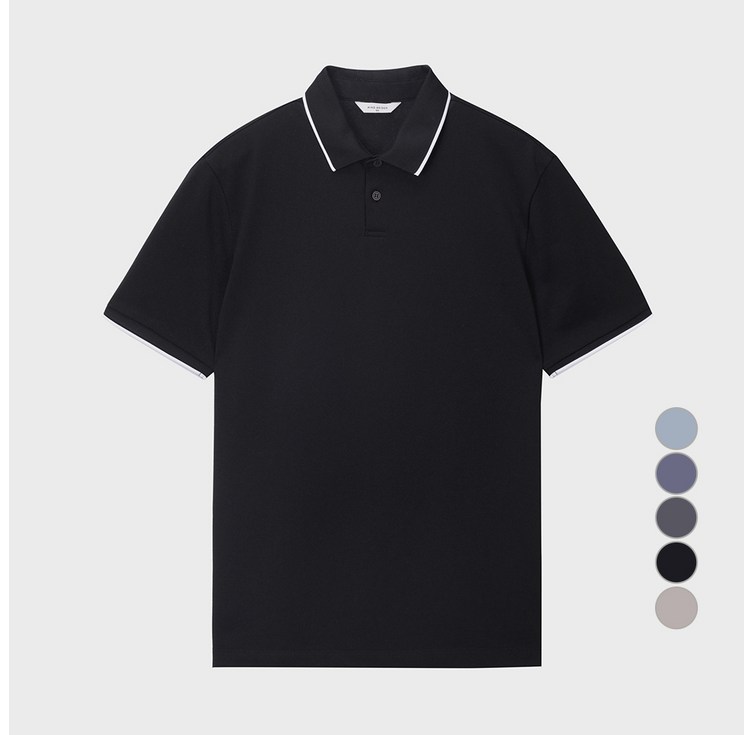 마인드브릿지 남성용 쿨 변형 카라배색 티셔츠 MXTS3107