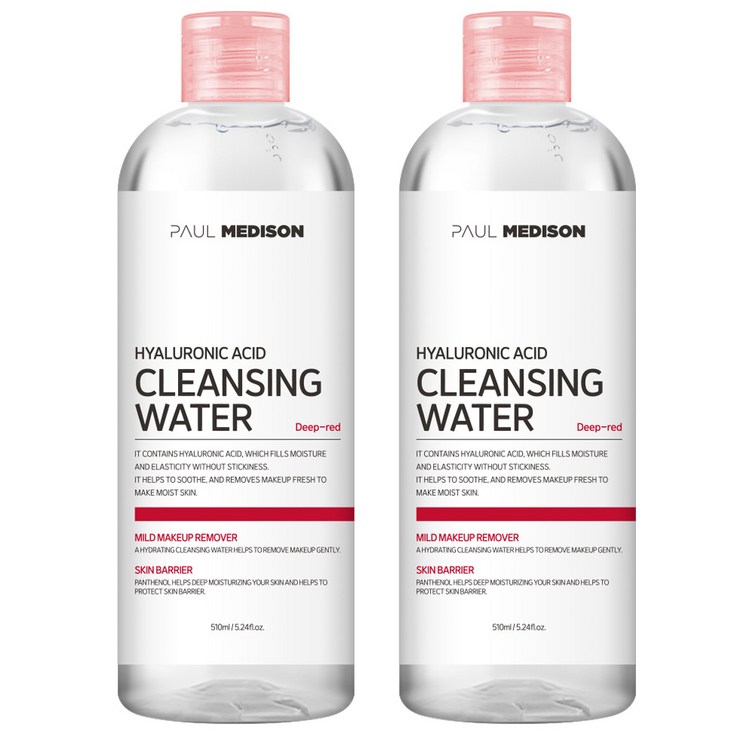 폴메디슨 히알루론산 클렌징 워터, 510ml, 2개