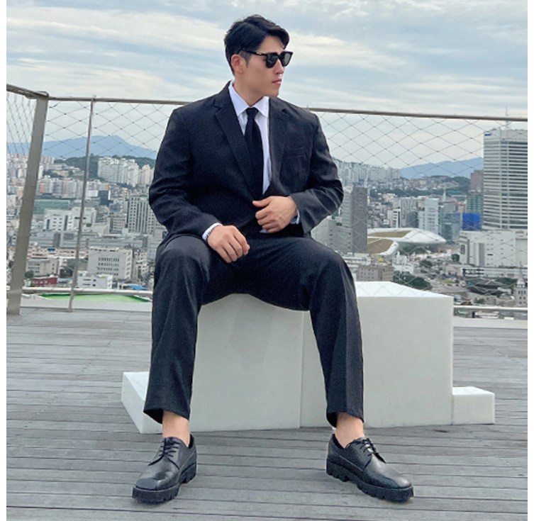 파이브라지 남성용 빅사이즈 오버핏 사계절 스탠다드 정장 세트 파이브라지 남성용 빅사이즈 오버핏 사계절 스탠다드 정장 세트