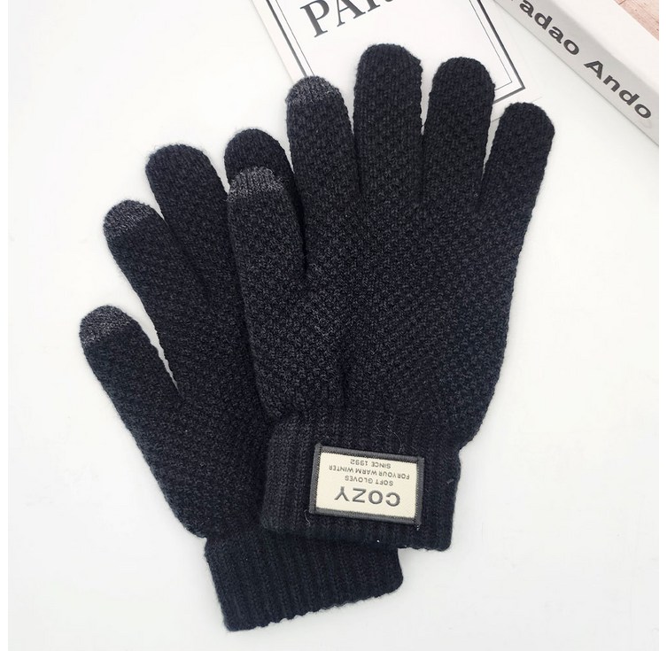 해피제이 터치 와플 장갑 양손착용 세트