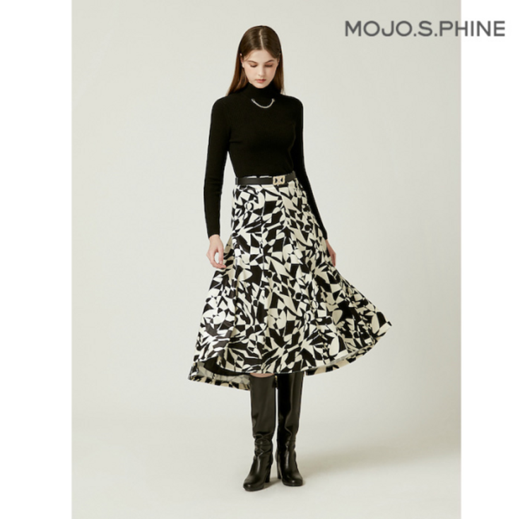 모조에스핀 언발기장 벨벳 스커트 MXJ234MSD006 138680