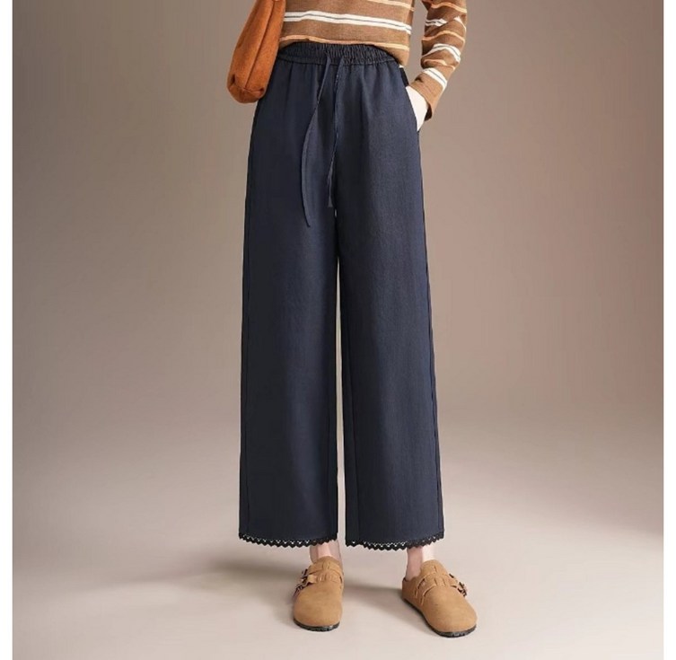 로제익스2521 여성 중년용 봄 가을 빅사이즈 와이드일자팬츠