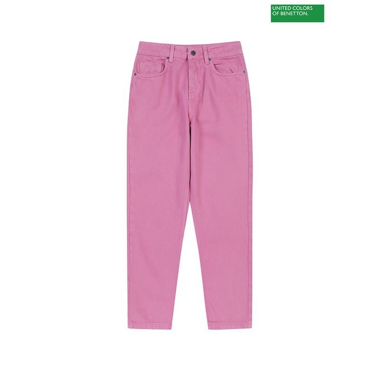 베네통 Highwaist straight denim pants 3S 4LYX575C3