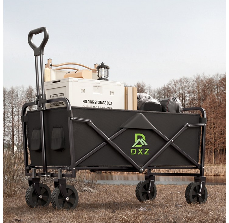 DXZ 다기능 접이식 캠핑웨건, 1개, 블랙