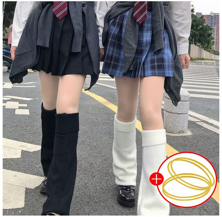 투율 오버핏 DITTO 롱 레그워머 아이보리  고무링