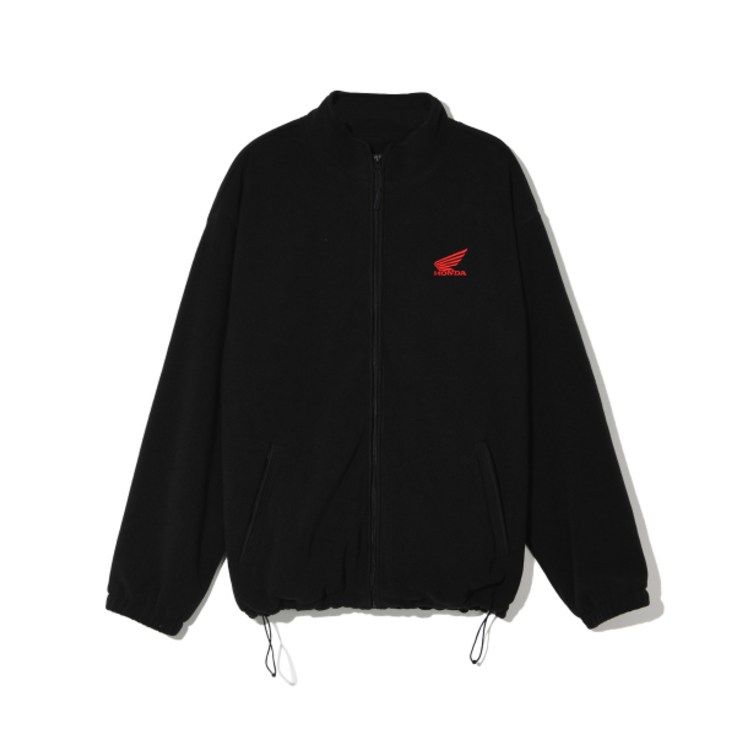 혼다 HONDA MOTORCYCLE Original Wing logo Fleece Jacket Black 186540