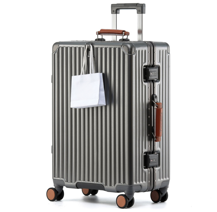 우위제 100pc 캐리어 알루미늄 프레임 하드 폴리카보네이트 여행용 캐리어 TSA락 3년AS