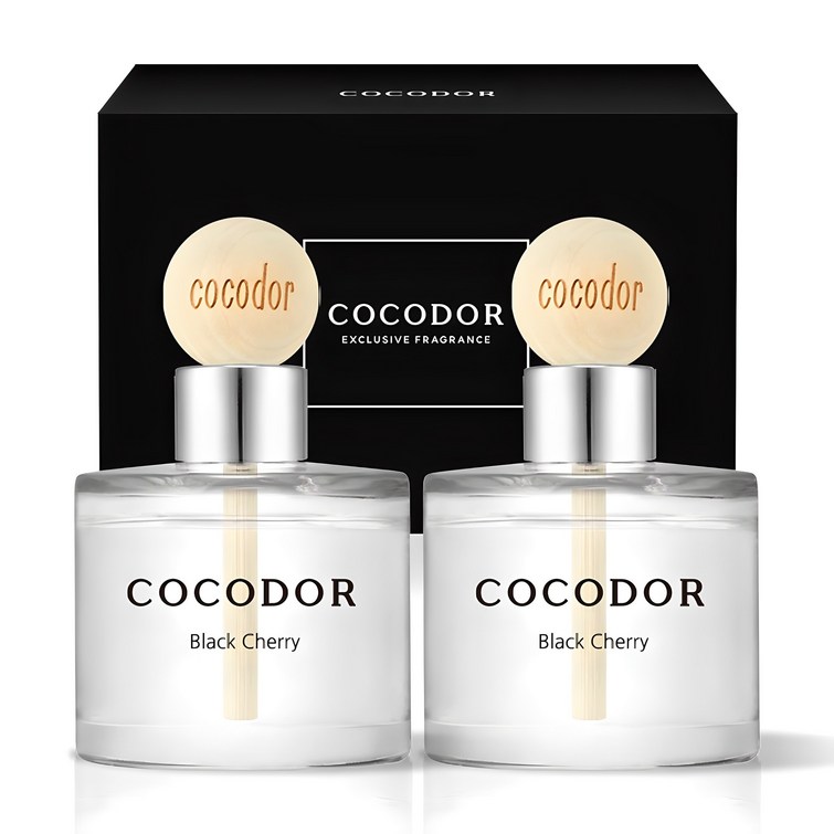 코코도르 우드볼 차량용 디퓨저 50ml 2개입, 블랙체리, 1세트