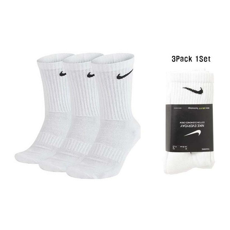나이키 스포츠 트레이닝 쿠션 장목양말 3Pack 1Set